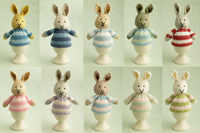 For knitters looking to start their Easter gift making, these egg cosies are adorable. Pattern Here.